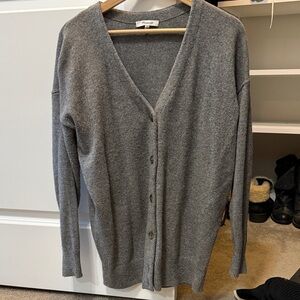 Madewell Charcoal V-Neck Cardigan